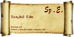 Szajkó Ede névjegykártya